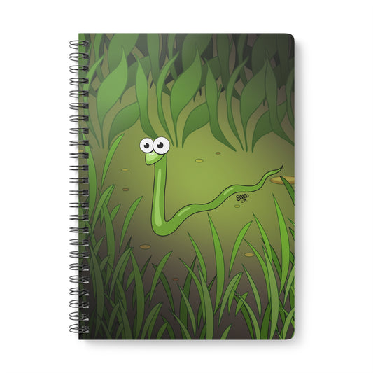 SAM THE SLITHERY SNAKE Cartoon Notebook – 150 lined pages A5 Wirobound Softcover