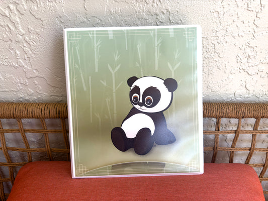 BABY PANDA Cartoon Art 3-Ring Binder