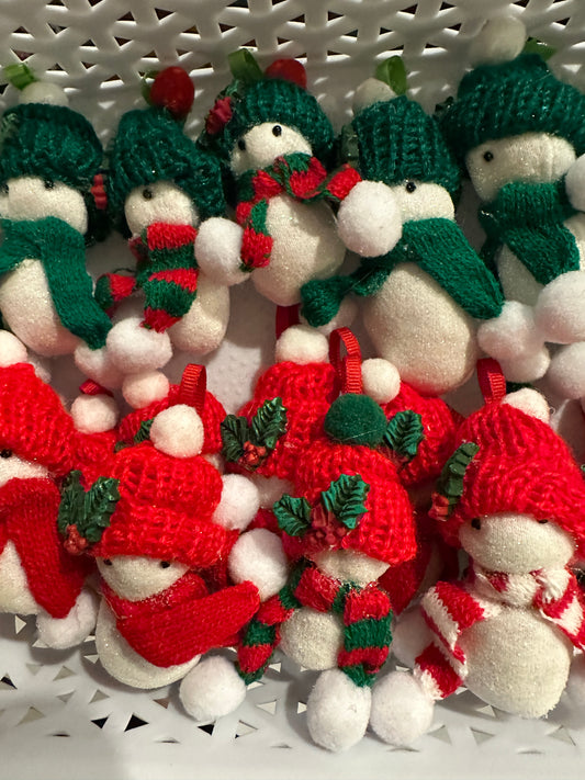 Mini Snowman Christmas Ornaments
