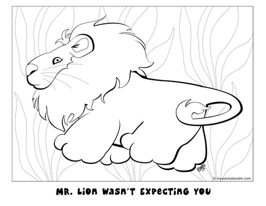 FREE Mr. Lion Luck Coloring Page (Digital Download)
