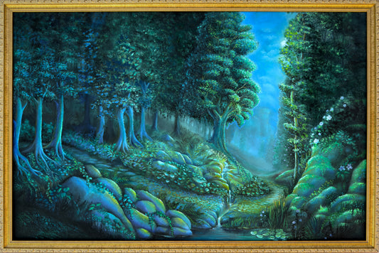 'Into the Woods at Twilight' Fine Art Painting