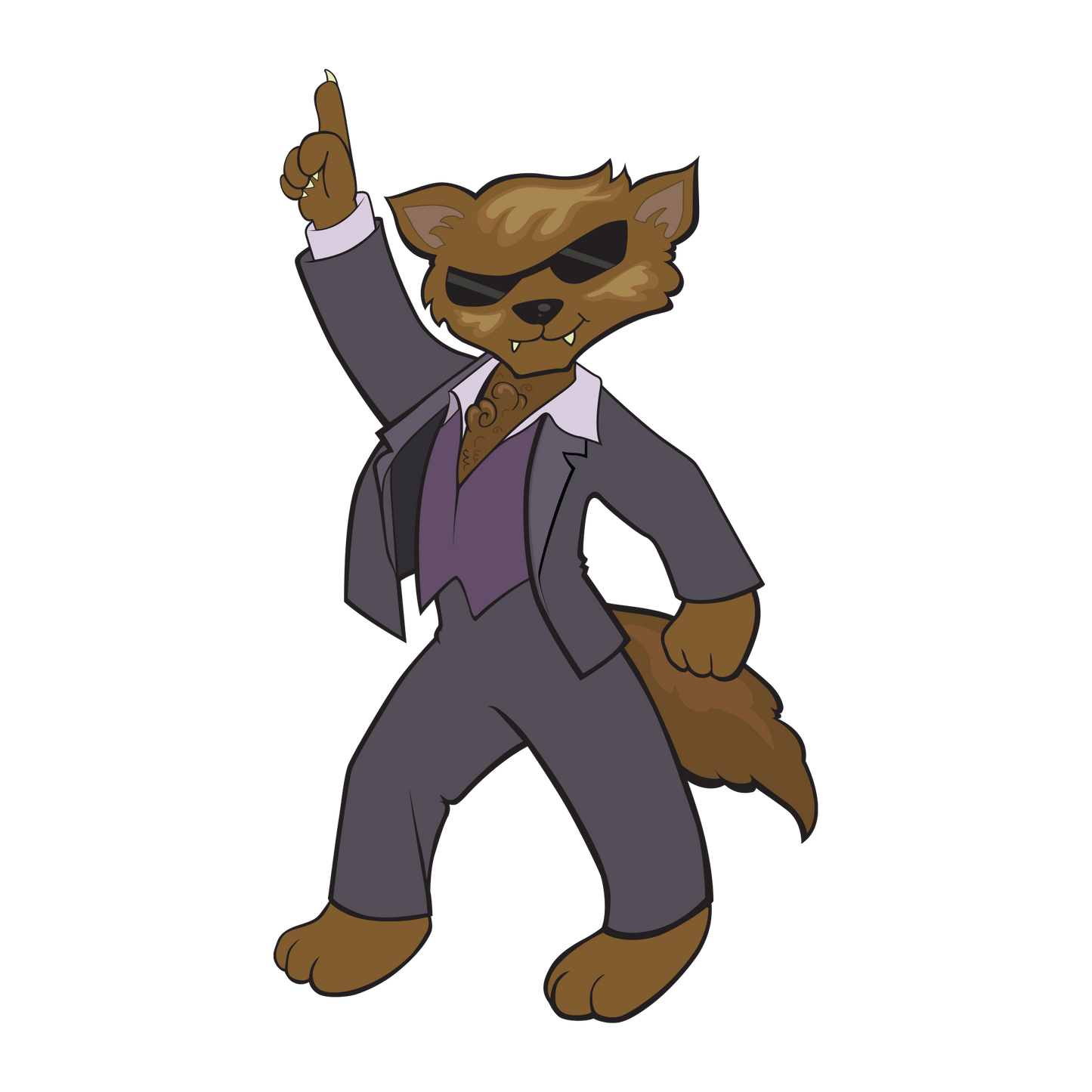 WEREWOLF Disco Dancing Werewolf Cartoon for Halloween - Downloadable Art File (png)