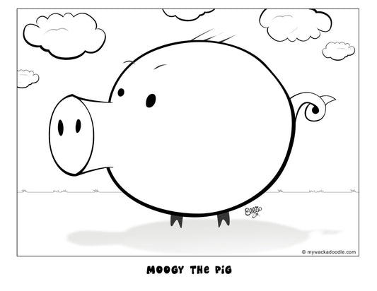 Moogy the Pig Coloring Page