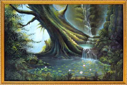 'Mossy Tree in the Old Forest' Fine Art Painting