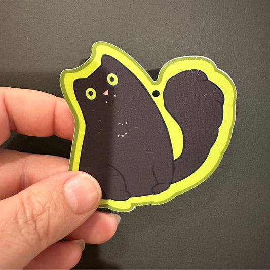 Black Cat Pleading for Treats Hanging Decoration