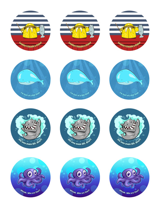 Ocean Explorer Sticker Sheet - 12 stickers (3 of each)