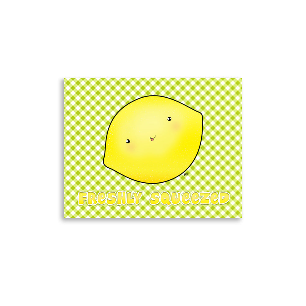 CUTE LEMON Cartoon Art Print Poster - Farm and Country Kids Room Decor