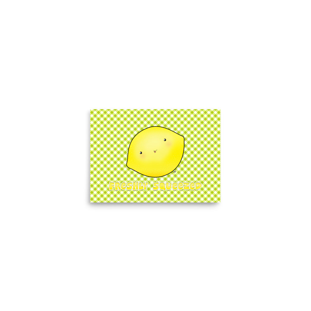 CUTE LEMON Cartoon Art Print Poster - Farm and Country Kids Room Decor