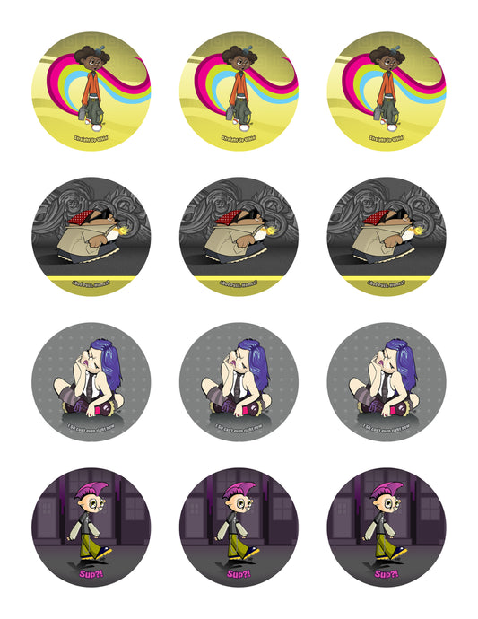 Street Smarts Sticker Sheet - 12 stickers (3 of each)